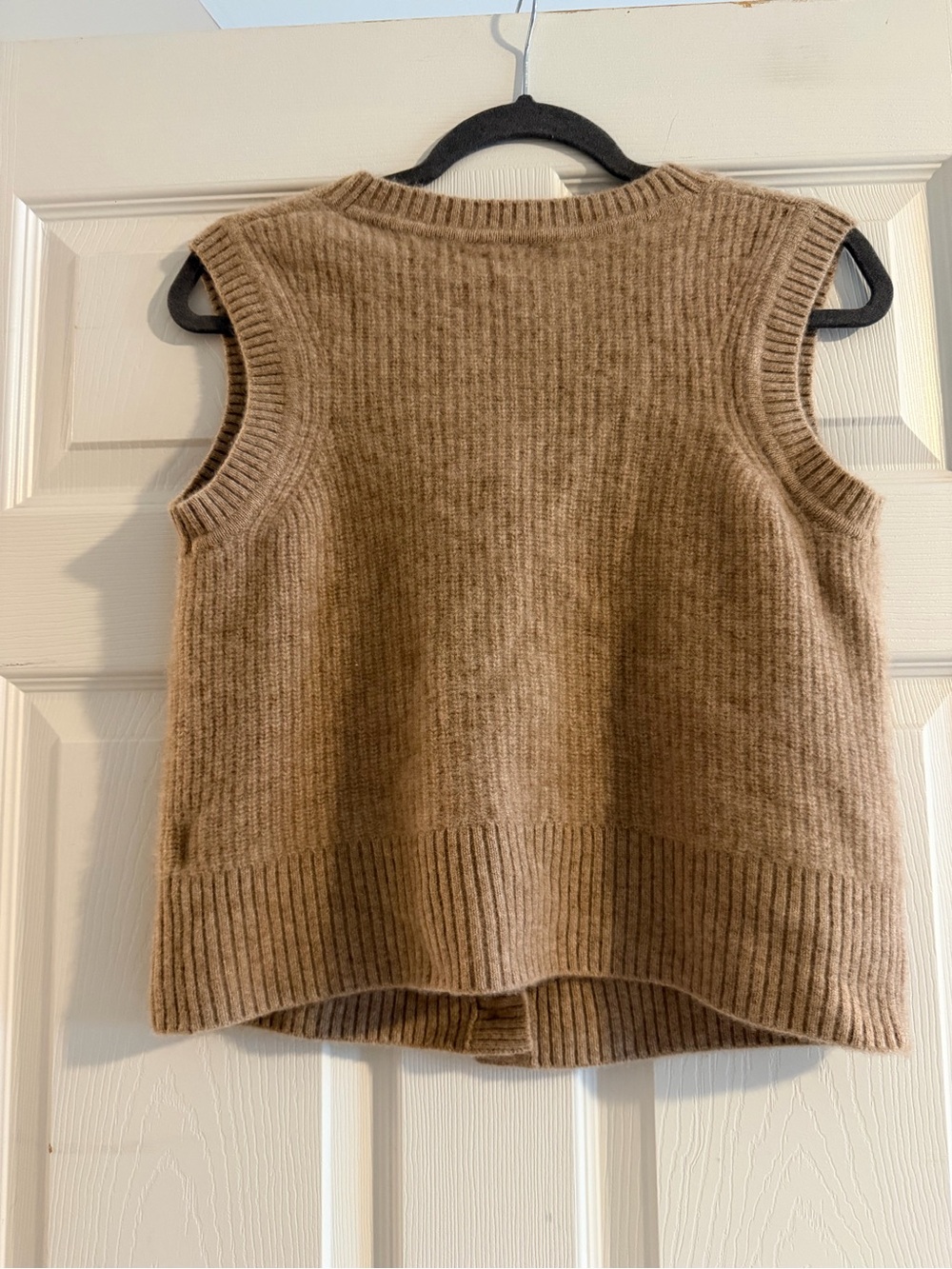 Quince Women's Cashmere Button Vest - Beige/Tan - Picture 3 of 7